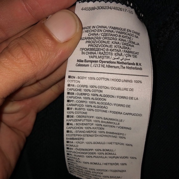 Nike Fc 1994 Men’s Black Gray Hoodie Size S Authentic - Picture 4 of 8